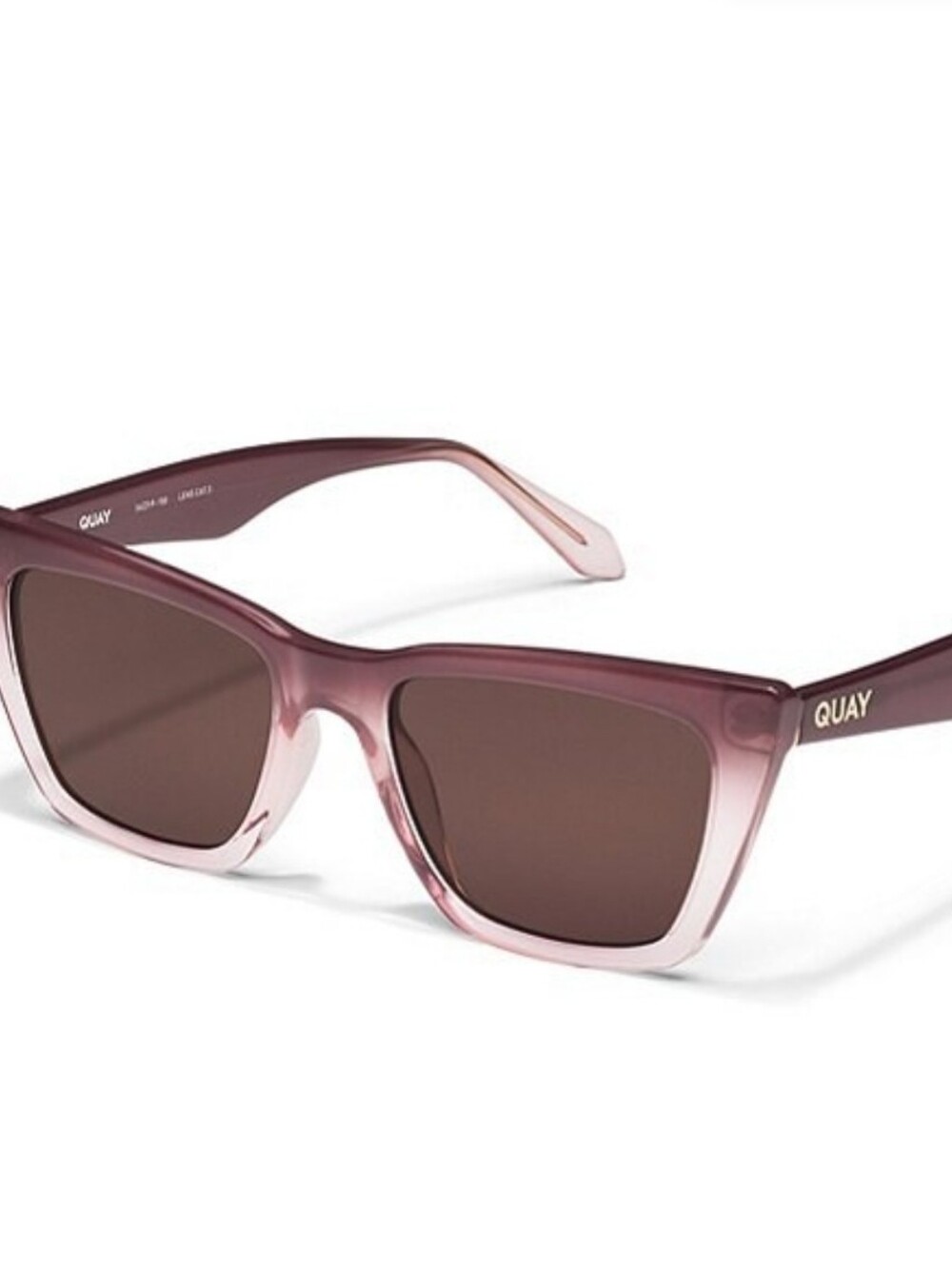 Quay Australia Call The Shots 51MM  Sunglasses- Plum Peony/Brown